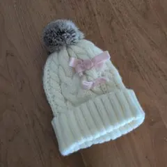 ケーブル編み ニット帽