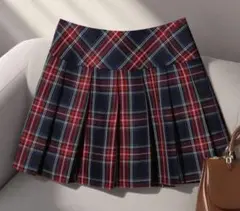 チェック柄 ミニプリーツスカート 制服