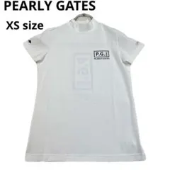 未使用級　PEARLY GATES モックネック半袖シャツ ホワイト　春夏