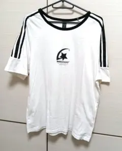 Dazy 半袖Tシャツ ホワイト×ブラック ロゴプリント Lのサムネイル