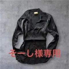 TORNADO MART シワ加工 ドレープシャツ ブラック お兄系 V系 光沢 TORNADO MART シワ加工 ドレープシャツ ブラック お兄系 V系 光沢