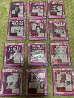 ワンピース　ベースショップ　くじ　アクリルブロックチャーム賞　12個セット