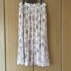 〈大きいサイズ〉ROPE PICNIC 花柄プリーツロングスカート 38