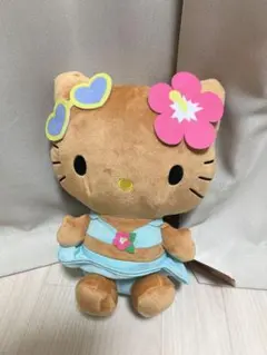 ハローキティ　Lぬいぐるみ　日焼けギャル