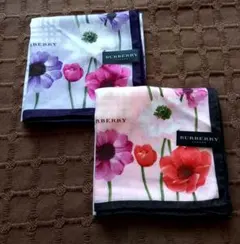 【新品未使用】BURBERRY　バーバリー　ハンカチ　花柄