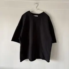 ZARA 半袖スウェットTシャツ V字ガゼット　カットオフ　Mサイズ　ブラック