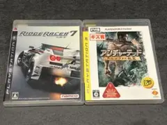 PS3 プレイステーション3 リッジレーサー7 アンチャーテッド　2点セット