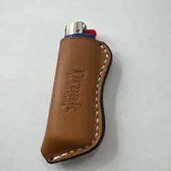 Bic スリムライターケース　ライターカバー　キャメル　ハンドメイド