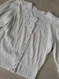 【古着】刺繍入り長袖カーディガン　vintage レトロ古着