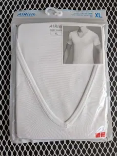 【A127】UNIQLO AIRism Vネック Tシャツ(XL)