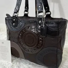 COACH コーチ トートバッグ パッチワーク シグネチャー キャンバス