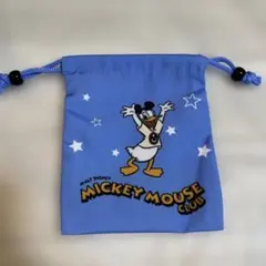 ミッキーマウスクラブ 巾着　ドナルド　フラッグシップ　ディズニー