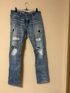 Johnbull ジョンブル ダメージデニム ペイント Y2K グランジ 00s