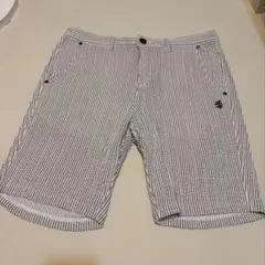 ラフアンドスウェル ゴルフ ショートパンツ メンズ L ボーダー 日本製