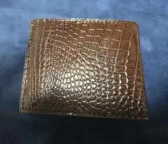【3月末まで特別金額】クロコダイルレザー　二つ折り財布
