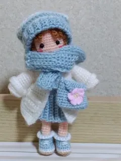 （ハンドメイド）あみぐるみ　本体1点着せ替え7点セット