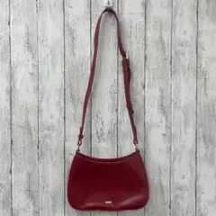 【 ノーブランド 】2WAY ワンショルダーホーボーバッグ ワインレッド