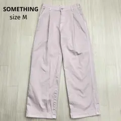 ◆ SOMETHING サムシング タック チノ ワイドパンツ 日本製 M