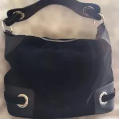 ✿ Bally バリー スエード ショルダーバッグ Blackカラー