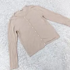 49AV. ジュンコ シマダ Ｌ 長袖カーディガン ベージュ トップス ボタンのサムネイル