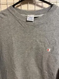 Champion グレー クルーネック スウェット L