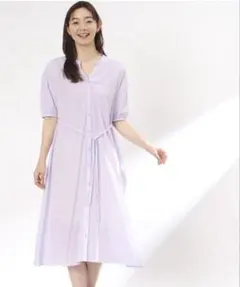 イッツデモ シャツワンピース パープルのサムネイル