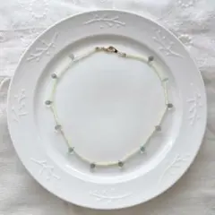 43.チェコビーズ/ドロップビーズ/38cmネックレス/ビーズネックレス