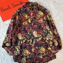 ✨未使用級XL✨ポールスミスコレクション長袖 シャツ 花柄 薔薇 レッドフラワー