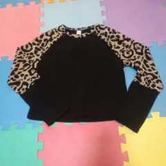SHEIN レオパード柄袖 長袖カットソー 11-12Y