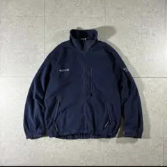 90s-Columbia Titaniumフリースジャケット刺繍ロゴドローコード