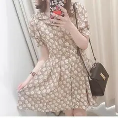 開襟ミニワンピ
