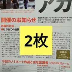 月刊ザテレビジョン 8月号 ドラマアカデミー賞 応募券