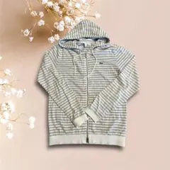 Lacoste ストライプ フード付きパーカー　ラコステ サイズ3 美品