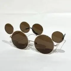 ミッキー型ブラウンレンズサングラス