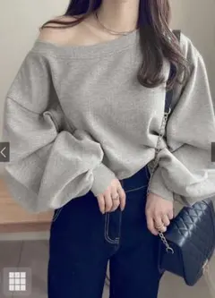 GRL オフショルダースウェットトップス[pm392]