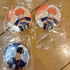 日向翔陽・影山飛雄 ピンバッジ3個セット　くら寿司　ビッくらポン