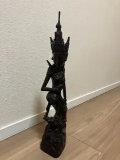 木製彫刻 女性像　約40cm バリ島土産　アジアン