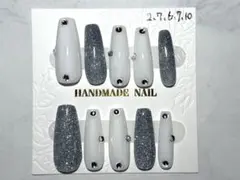 ホワイトネイル/フラッシュネイル/シンプル量産/ハンドメイドネイルチップ