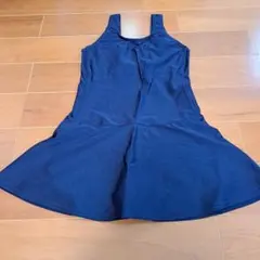 女の子用 ネイビー スカート付き水着