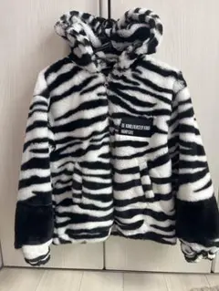 ANAP GiRLゼブラ柄フリースジャケット（フード付き）