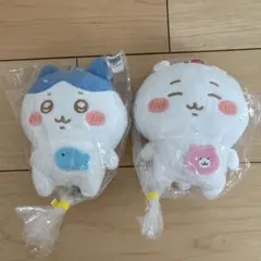 ちいかわ　ハチワレ　ぬいぐるみ　がま口ポーチ　カラビナ付き