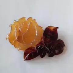 本鼈甲帯留め 薔薇