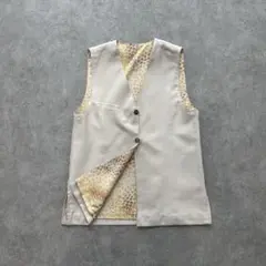 70s vintage 2way ベスト 花柄 総柄 レトロ 森ガール 古着