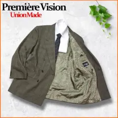 大きいサイズ✨　カナダ製　テーラードジャケット　ダブル　チェック　ウール　XL