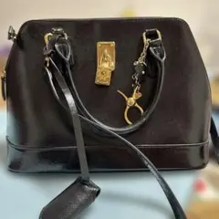 ハンドバッグ ブラック ゴールド金具　Samantha Thavasa