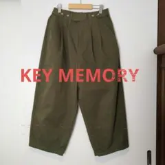 KEY MEMORY（キーメモリー） ワイドパンツ F　カーキ