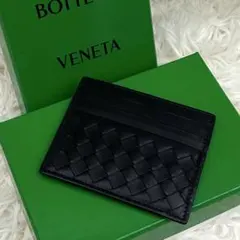 ◆美品◆BOTTEGA VENETA イントレチャート カードケース ブラック