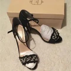 【新品】ストロベリーフィールズ ストラップ サンダル 黒 サイズ23.5