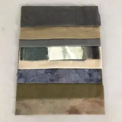 No5814 古布　ハギレセット　9枚入　木綿　麻　染色　パッチワーク　送料無料