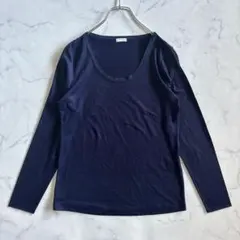 【美品】GALERIE VIE ニットソー カットソー ウール100% ネイビー